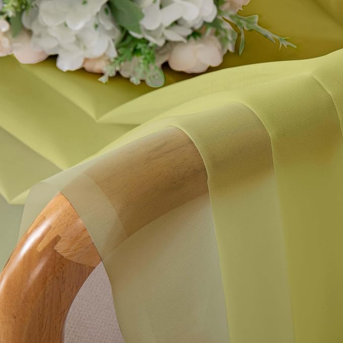 Simplebrand Lemon Short Sheer Curtains 45 Inch Length - Image 6