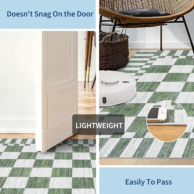 GarveeHome 2x8 Checkered Kitchen Runner Rug - Image 6