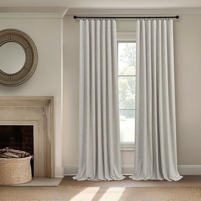 Blackout Linen Curtains 96 Inches Long - Image 2