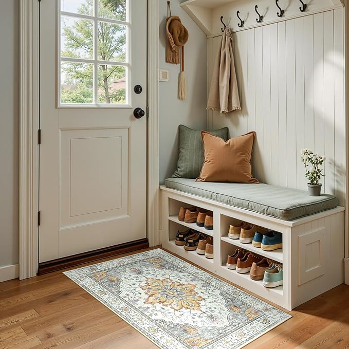 RELEANY Area Rugs 2'x4' Kitchen Rugs Entry Rug Small Rugs by RELEANY