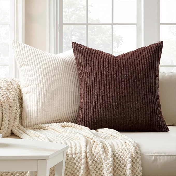 Topfinel Gold Brown Gradient Fall Pillow Case Rustic Throw Pillow Covers 22x22 - Image 3