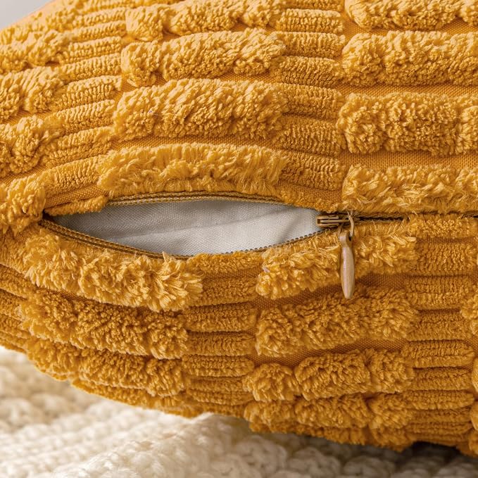 MIULEE Pack of 2 Corduroy Decorative Throw Pillow Covers 18x18 Inch Soft Boho - Image 5