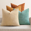 MIULEE Pack of 4 Orange/Teal Couch Throw Pillow Covers 20x20 Inch Yellow Green by MIULEE