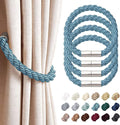 NICEEC 4 Pack Strong Magnetic Curtain Tiebacks Modern Simple Style Drape Tie by NICEEC