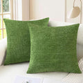 CaliTime Throw Pillow Covers Decorative 16 X 16 Inches Pack of 2 Cozy Chenille by CaliTime