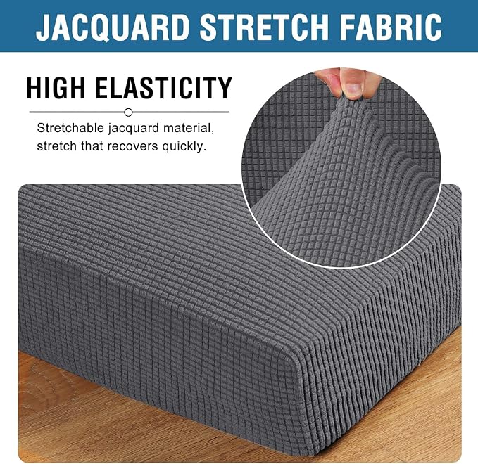 H.VERSAILTEX Super Stretch Individual Seat Cushion Covers Sofa Covers Couch - Image 4