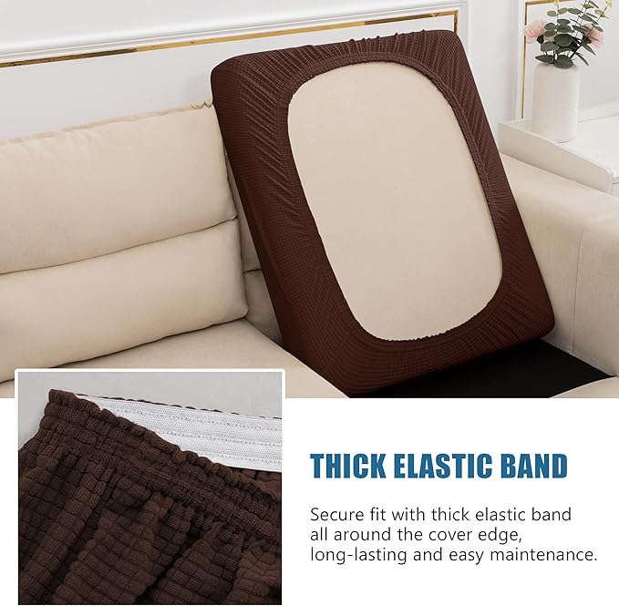 Water-Repellent Sofa Cushion Covers Jacquard High Stretch Fabric Furniture - Image 5