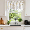 NICETOWN White Blackout Floral Kitchen Valances by NICETOWN
