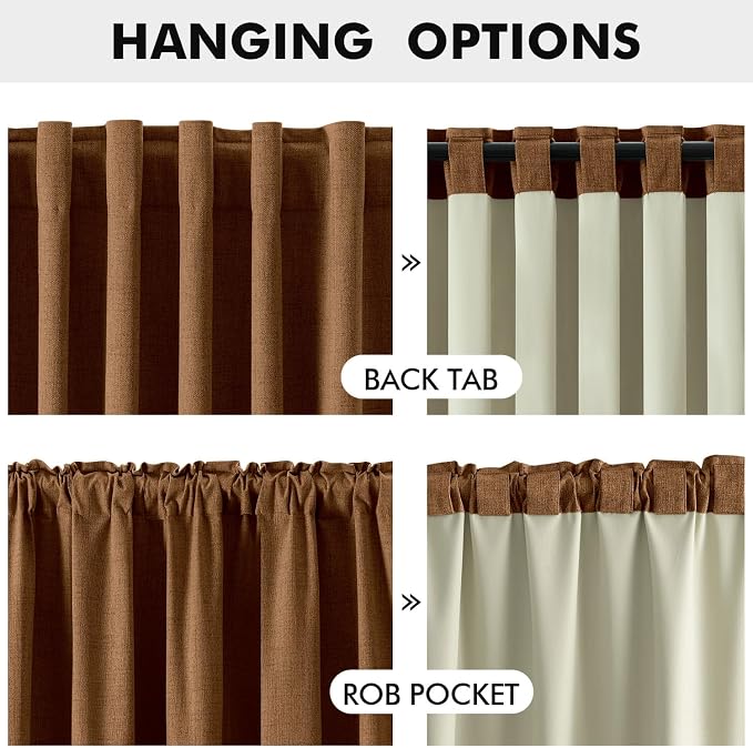 MIULEE 100% Blackout Linen Curtains - Image 5