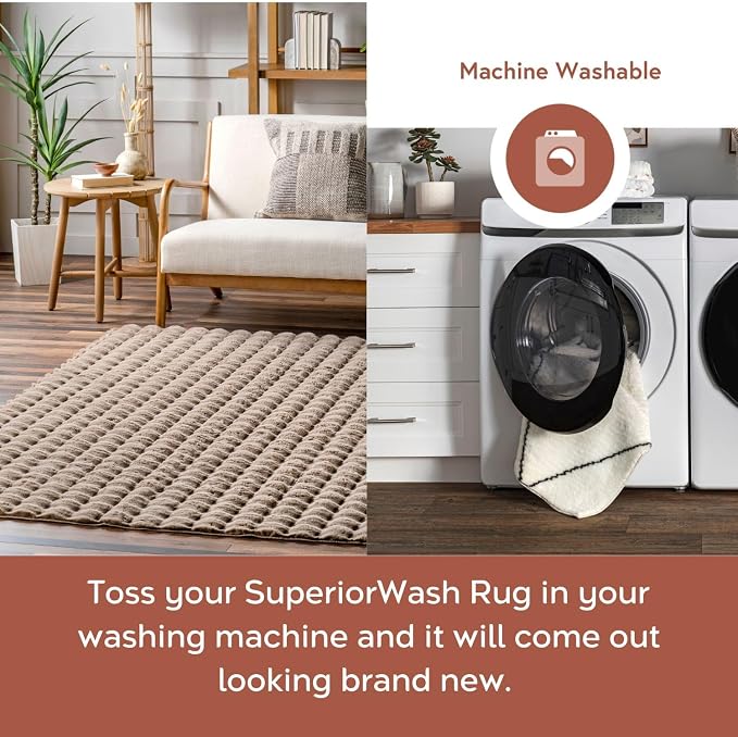 nuLOOM 3'9" x 6' Cozy Plush SuperiorWash Area Rug, Machine Washable, Soft - Image 3