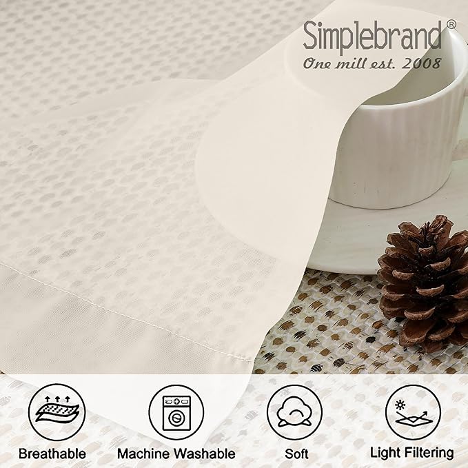 Simplebrand Rod Pocket Top Solid Voile Sheer Curtains - Image 4