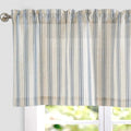 jinchan Striped Valance Farmhouse Window Treatment Linen Textured Drapes by JINCHAN