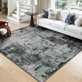Washable Area Rugs Square 8ft Non-Slip Modern Abstract Soft by RELEANY