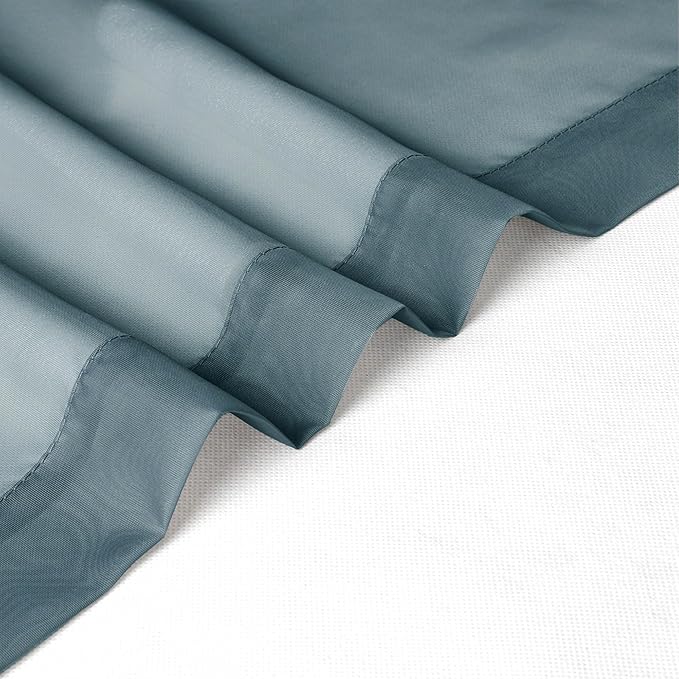 Chyhomenyc Sheer Valances for Windows 2 Pack, Small Window Curtains for Living - Image 6