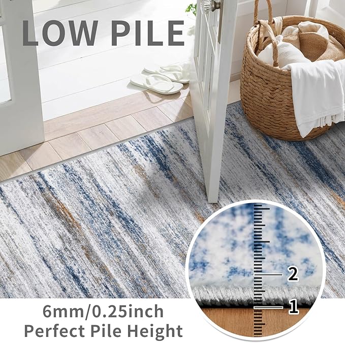 6x9 Area Rug for Living Room: Non-Slip Washable Rugs for Dining Room Bedroom - Image 7