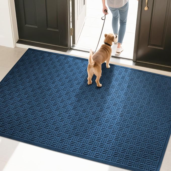 Mibao Front Door Mat Indoor Outdoor Entrance, Dirt Trapping Waterproof by Mibao