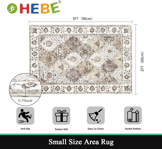 HEBE Washable Area Rug - Image 2