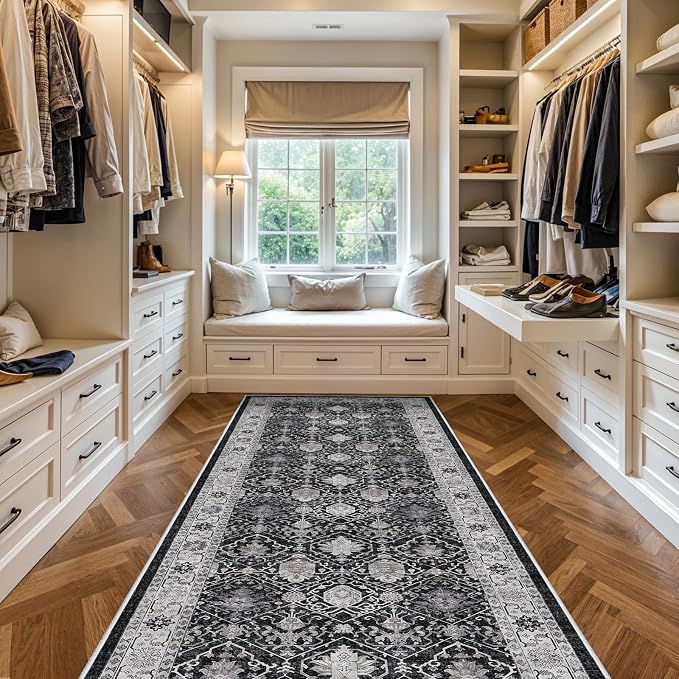 Washable 4x12 Hallway Runner Rug: Vintage Soft Carpet - Image 6