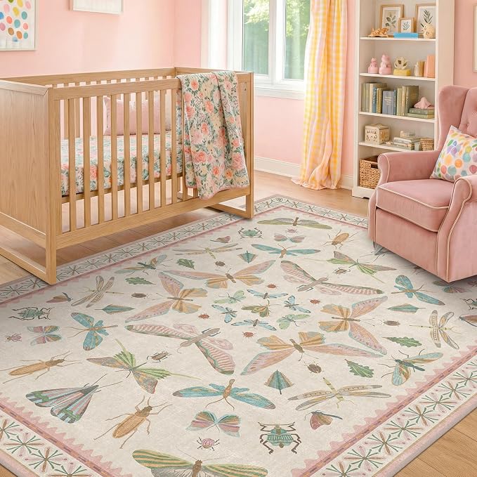 Hazo Haus Butterfly Area Rugs 5x7 by HazoHaus