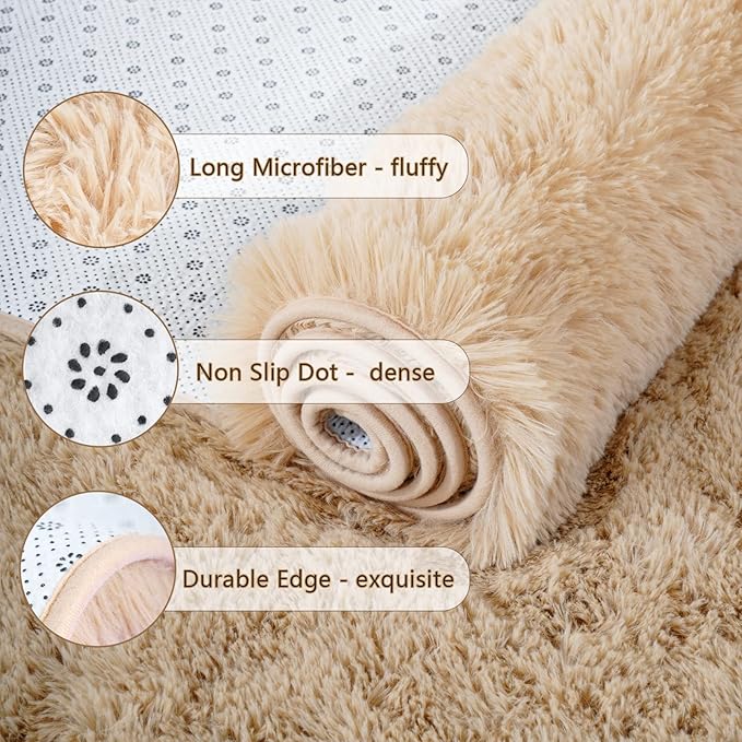 Chicrug Soft Runner Rug for Bedroom Living Room Plush Fluffy Rug 2x6 Feet - Image 6
