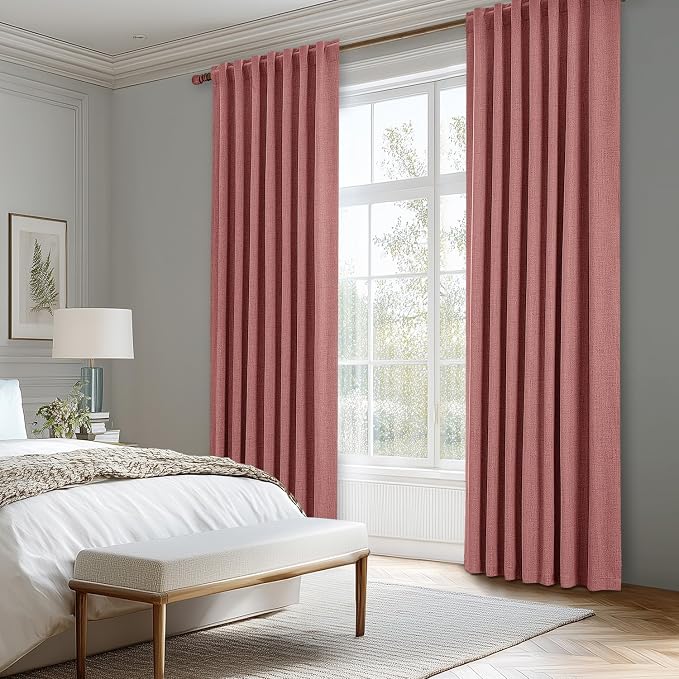 MIULEE 100% Blackout Linen Curtains - Image 8