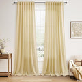 Nanspring Cream Yellow Curtains 120 Inches Long by Nanspring
