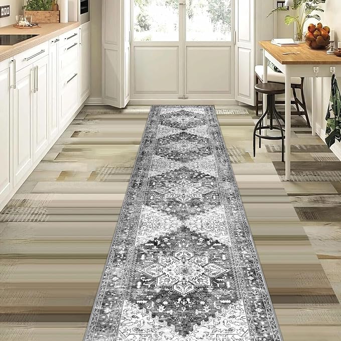 Yamaziot Washable Runner Rug, 2x10 Non-Slip Boho Vintage Hallway Rug Runner - Image 8