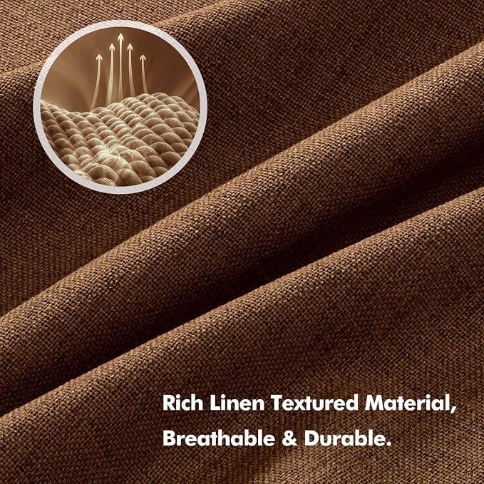 MIULEE 100% Blackout Linen Curtains - Image 3