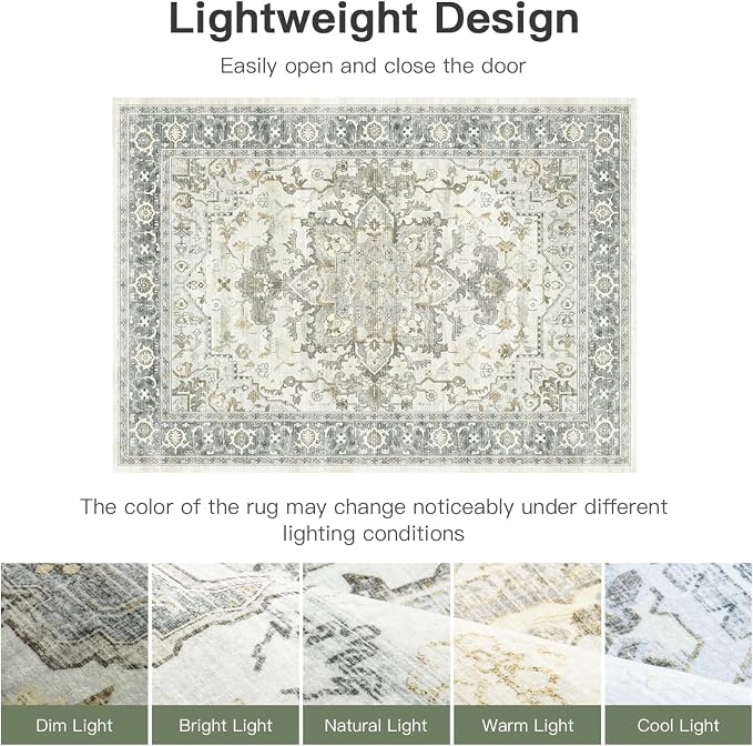 Lofus 3x5 Area Rugs for Entryway, Machine Washable Small Living Room Area Rug - Image 8