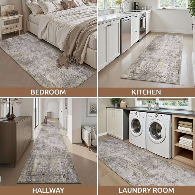 AMOAMI 2 x 6 Hallway Runner Rug Non Slip Super Soft Runner Rugs Machine - Image 7