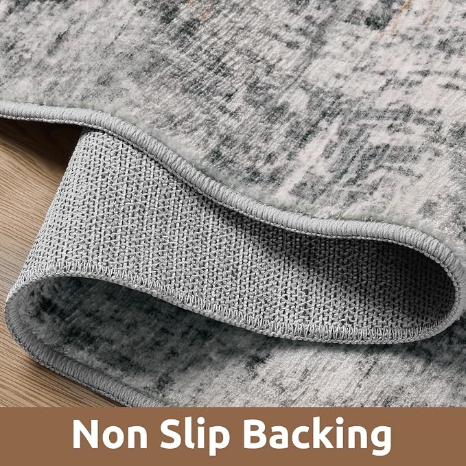 4 x 6 Area Rugs for Living Room, Machine Washable Non Slip Rug Ultra Soft Low - Image 3
