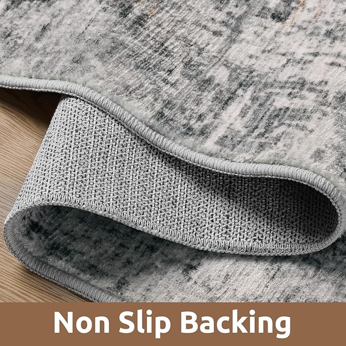 AMOAMI 2 x 6 Hallway Runner Rug Non Slip Super Soft Runner Rugs Machine - Image 3