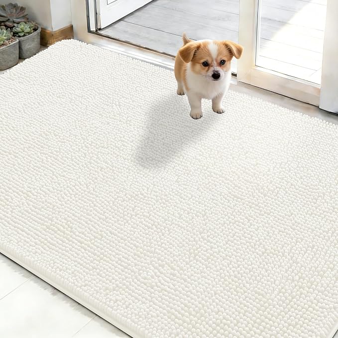 OLANLY Dog Door Mat for Muddy Paws 48x30, Absorbs Moisture and Dirt, Absorbent by OLANLY