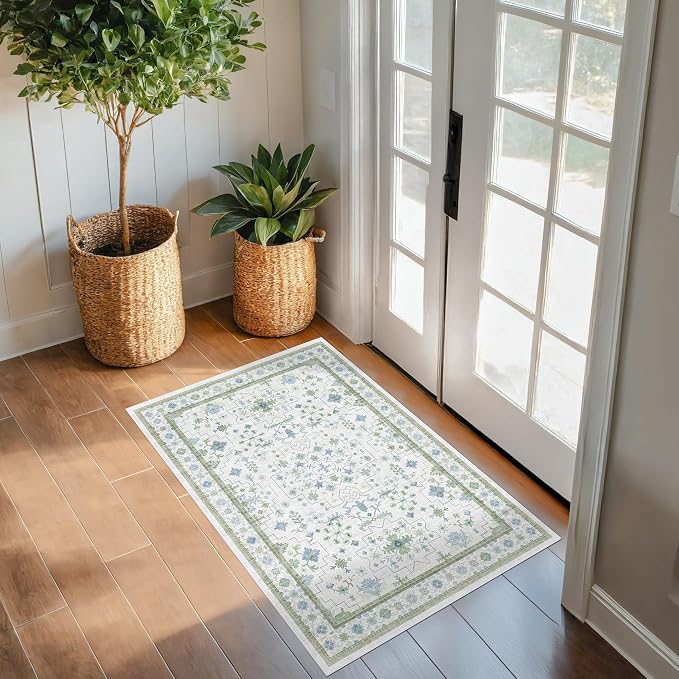Washable Boho Bathroom Rug 2x3 - Image 8