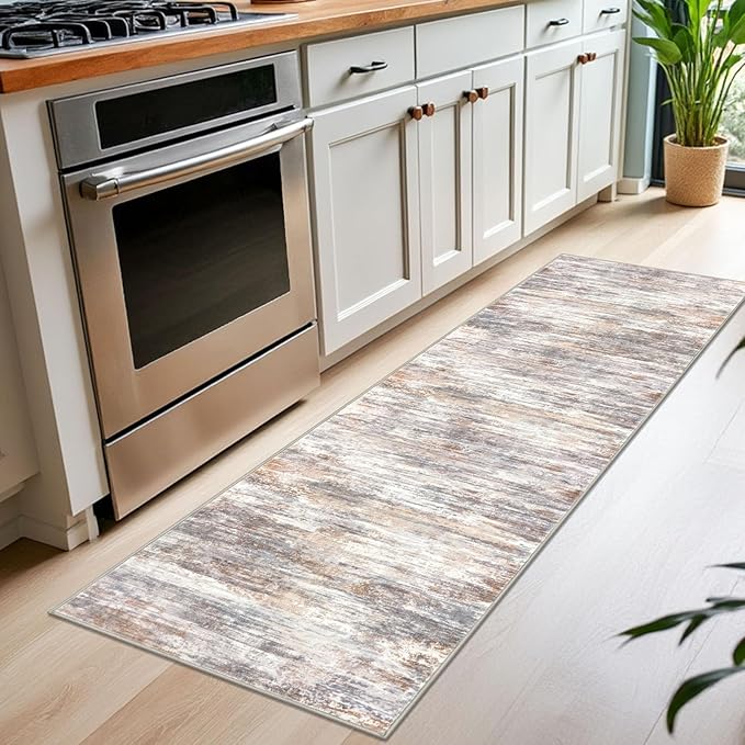 KOZYFLY Modern Abstract Washable Rug Runner 2x7 Hallway Runner Rug Non-Slip - Image 3