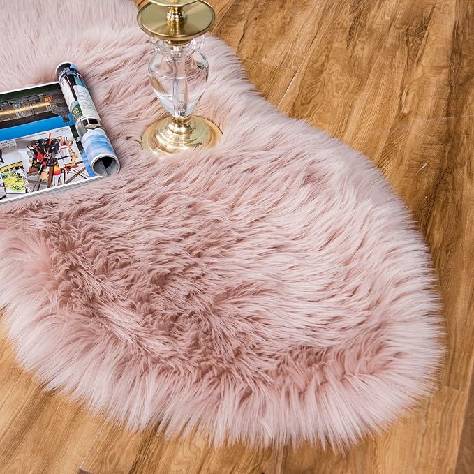 EasyJoy Ultra Soft Fluffy Shaggy Area Rug Faux Fur Rug Chair Cover Seat Pad - Image 6