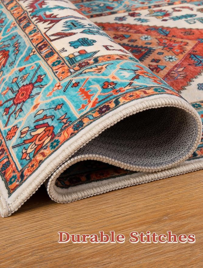 SERISSA 2'6"x8' Washable Non Slip Boho Runner Rug - Image 8