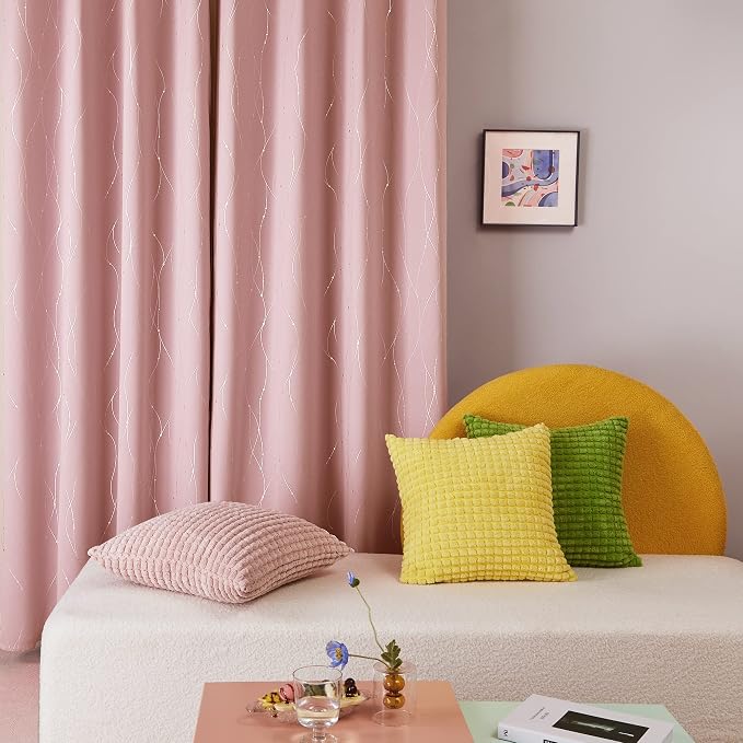 Deconovo Pink Blackout Curtains - Image 3