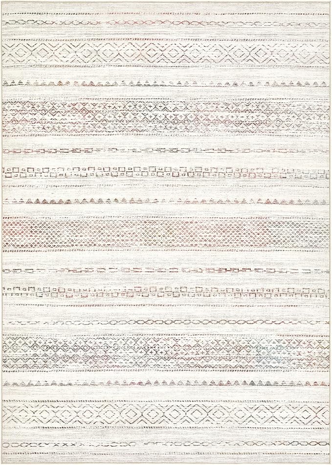 Nakagishi Area Rug Living Room Rugs: 4X6 Machine Washable Boho Large Neutral - Image 7