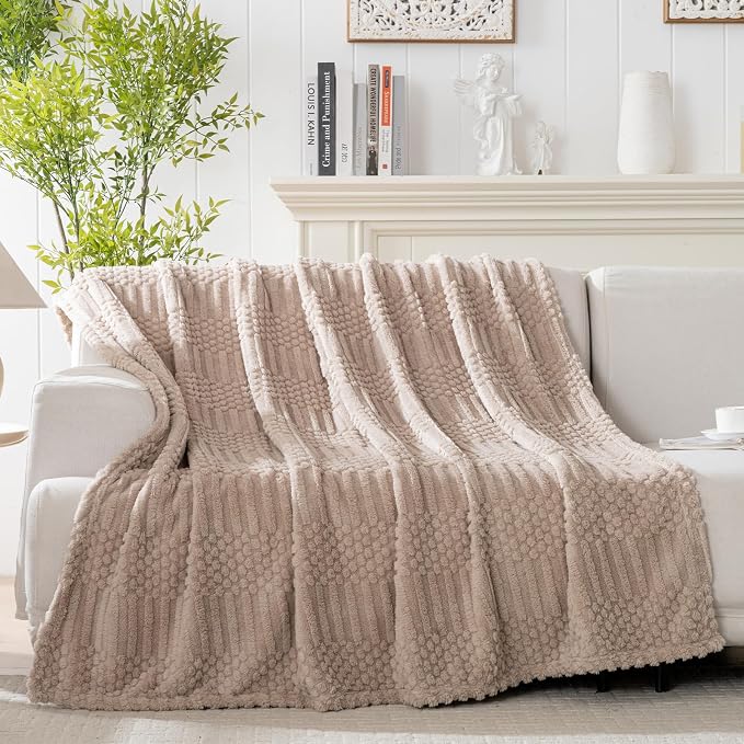 50x70 Inch Brown Throw Blanket - Image 3