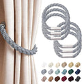 NICEEC 6 Pack Strong Magnetic Curtain Tiebacks Modern Simple Style Drape Tie by NICEEC