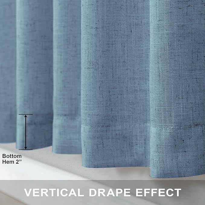 Light Blue Curtains 45 Inch Length - Image 6