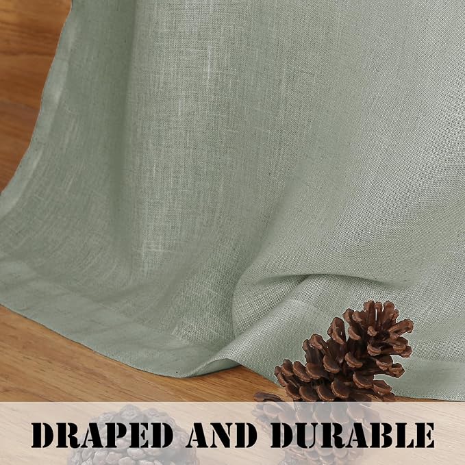 H.VERSAILTEX Living Room Linen Curtains Nickel Grommet Curtains Energy Saving - Image 8