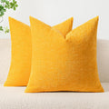 MIULEE Pack of 2 Couch Throw Pillow Covers 20x20 Inch Soft Goose Yellow by MIULEE