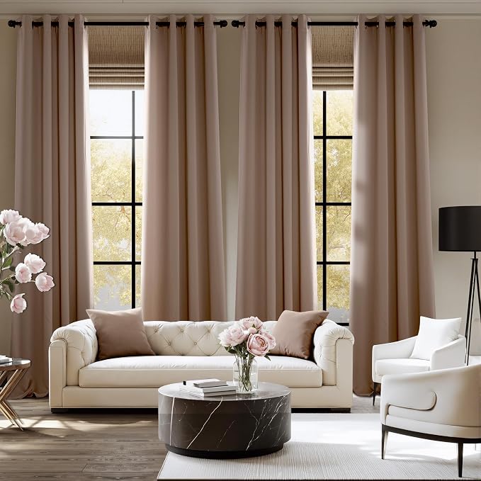 NICETOWN Cappuccino Grommet Drapes - Image 2