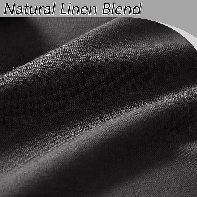 Guken Black 100% Blackout Curtains 90 Inch Length 2 Panels Set - Image 4