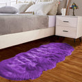 Goolela Purple Sheepskin Rug 2x6 Fluffy Fuzzy Furry Runner by Goolela