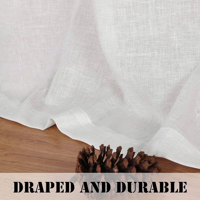 H.VERSAILTEX 2 Pack Ultra Luxurious High Woven Linen Elegant Semi Sheer - Image 8