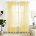 SpaceDresser Check Sheer Curtains 84 Inches Long by SpaceDresser