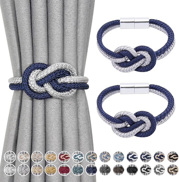 NICEEC 2 Pack Mini Magnetic Curtain Tiebacks Nordic Simple Style Drape Tie by NICEEC